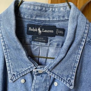 True vintage Polo denim shirt.
